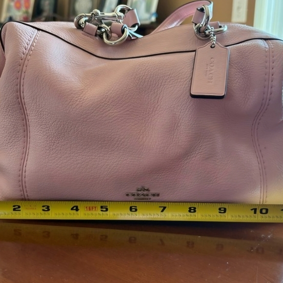 Coach Blush Pink Leather Satchel - Picture 5 of 14